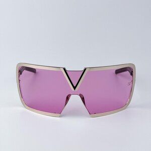 Valentino Men BRAND NEW Sunglasses Titanium Gold Black Pink Mask V - ROMASK